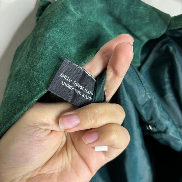 Express Green Suede Leather Mini Skirt Sz 5/6 - Picture 6 of 11